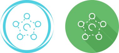 Molekül simgesi seti, vektör illüstrasyonu. 