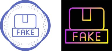 Sahte Ürünler, sahte ikonlar vektör illüstrasyonu 