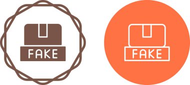 Sahte Ürünler, sahte ikonlar vektör illüstrasyonu 