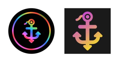 çapa simgeleri ayarlandı, vektör illüstrasyonu 