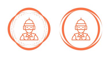 çizgi erkek kullanıcı hesap simgesi beyaz arkaplanda izole edildi. kullanıcı hesap sembolü. profil simgesi. Profil işareti. Renkli taslak konsepti. vektör