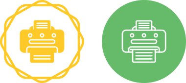 yazıcı vektörü simgeleri basit illüstrasyon