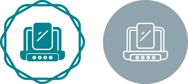 Akıllı telefon simgeleri beyaz arkaplanda dizüstü bilgisayarlarda