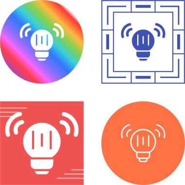 Web sayfası için ampul simgeleri. Basit resimleme 