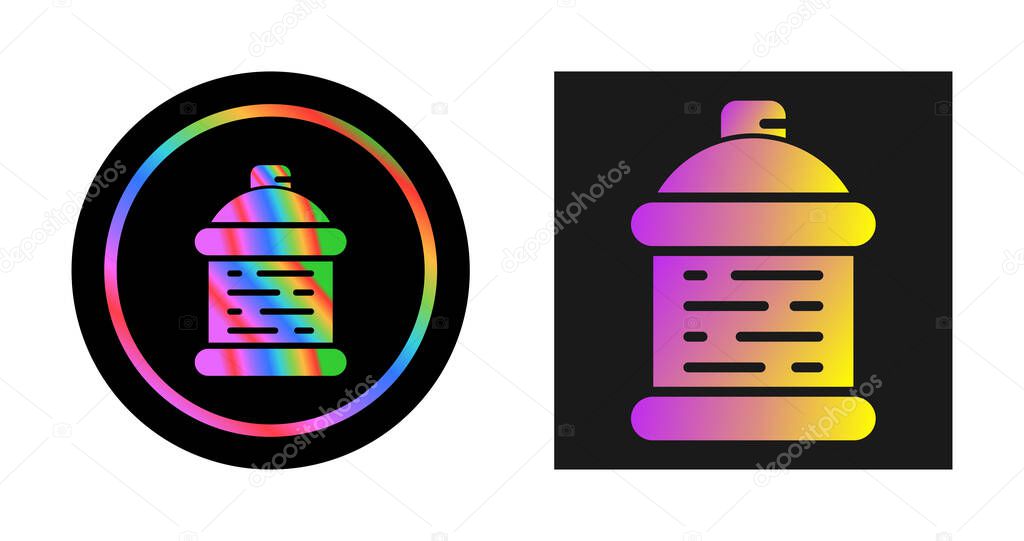 Spray can silhouette black icon. Vector illustration of spray can symbol isolated on white background