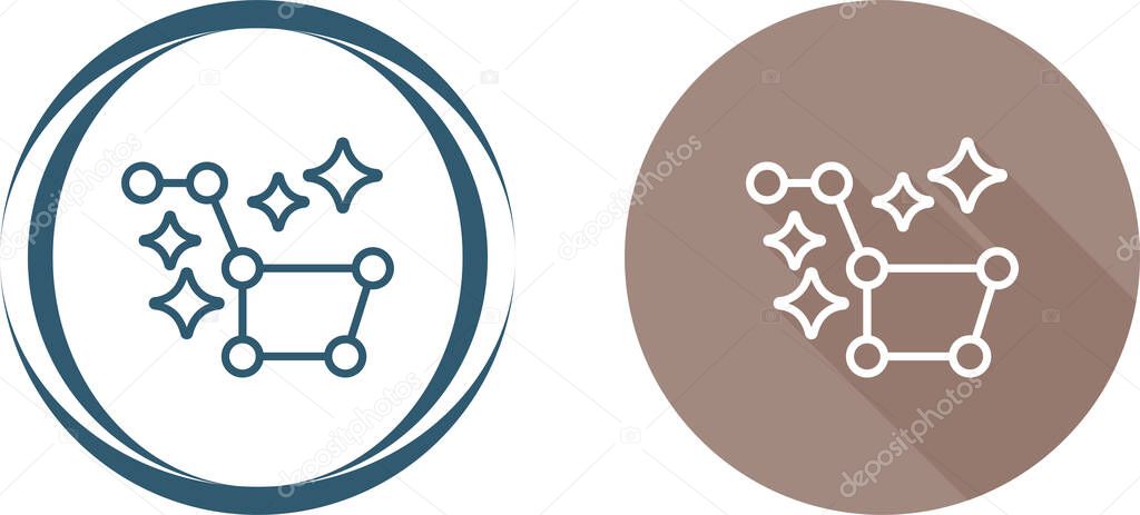 Vector illustration of the Constellation Ursa Major icon on white background