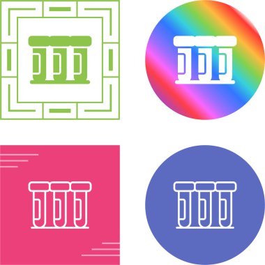 test tüpleri simgeleri ayarlandı, vektör illüstrasyonu 