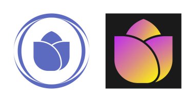 çiçek Icons set, vektör çizim