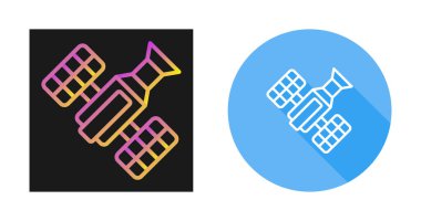 Uzay radarları simgeleri. uzayda nesneleri izlemek için gelişmiş araçlar