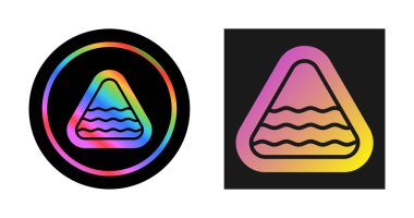 üçgen ikon vektör illüstrasyon tasarımı