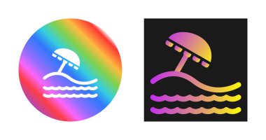 Plaj şemsiyelerinin vektör çizimi     