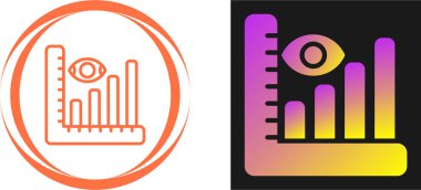 Tanımlayıcı Analitik Web simgesi vektör illüstrasyonu