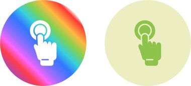 düğmeye basma vektör resimlemesini ayarla.