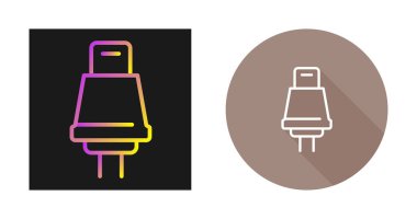 usb Web simgesi vektör illüstrasyonu