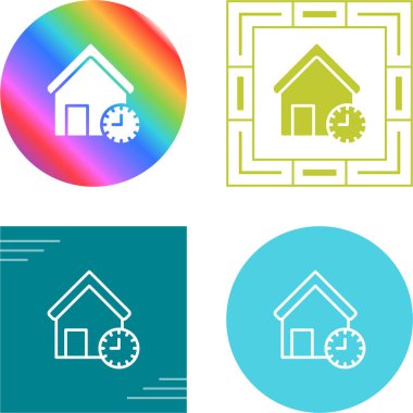 İzole edilmiş beyaz arkaplan ev simgeleri