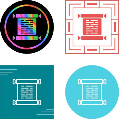 Geometrik arkaplan içeren renkli kaydırma simgeleri