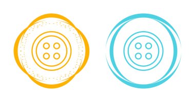 Düğme 4 Delik Gömlek Simgesi, Vektör Düğmesi 4 Delik Gömlek Silueti İzole, Güzellik Tasarımı Çizimi