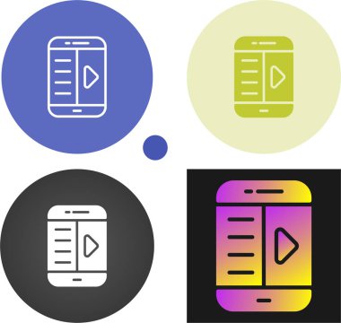 Akıllı telefon simgesi, telefon sembolü, modern cihaz işareti, beyaz arkaplanda renkli vektör 