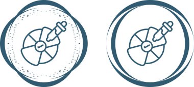 Siyah ve beyaz arkaplanda izole edilmiş daire simgelerine sahip bilgisayar ekranları, vektör illüstrasyonu 