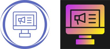 Bilgisayar İzleme Simgesi, Beyaz Arkaplanda İzole Edilmiş Gösterge İşareti, Vektör Resimleri 