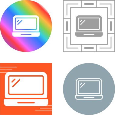 Bilgisayar İzleme Simgesi, Beyaz Arkaplanda İzole Edilmiş Gösterge İşareti, Vektör Resimleri  