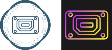 Thunderbolt Usb Port Simgeleri ayarlandı, vektör illüstrasyonu