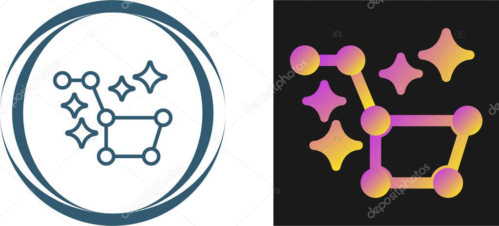 Vector illustration of the Constellation Ursa Major icon on white background