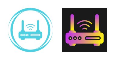 Wi-fi yönlendirici simgeleri ayarlandı, vektör illüstrasyonu