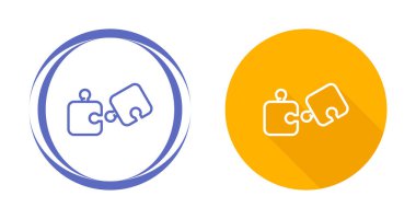 Bulmaca parçaları web simgesi vektör çizimi