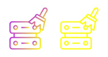 Fırçalı sunucu simgeleri, vektör illüstrasyonu 