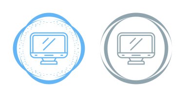 bilgisayar monitörü simgesi seti, düz biçim