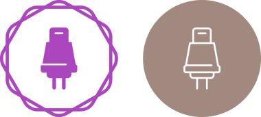 usb Web simgesi vektör illüstrasyonu