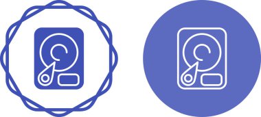 Sabit Sürücü Web simgesi vektör çizimi