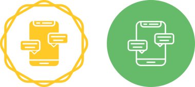 İleti simgeleri ayarlandı, vektör illüstrasyonu