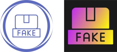 Sahte Ürünler, sahte ikonlar vektör illüstrasyonu 