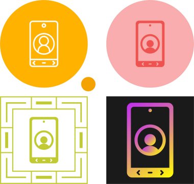 Cep telefonu ikonu vektör illüstrasyonu. Akıllı Telefon Basit İşaret Tasarımı