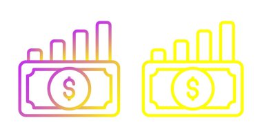 Hat para banknotları beyaz arkaplanda izole simgeleri ayarlayın