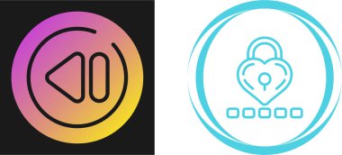 Mavi kalp kilidi simgesinin yanında geri sarma düğmesi