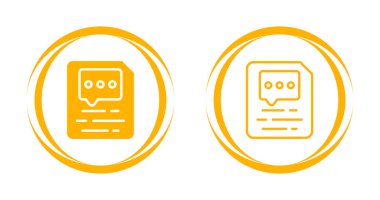 Belge ekleme yorumu simgeleri, vektör illüstrasyonu