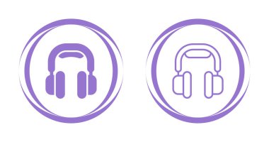 Müzik kulaklıkları, müzik, kulaklıklar ve akıllı telefon vektör simgesi