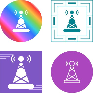 verici anten simgeleri ayarlandı, vektör illüstrasyonu