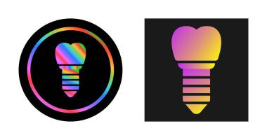 İmplantlar web simgeleri, basit vektör illüstrasyonu