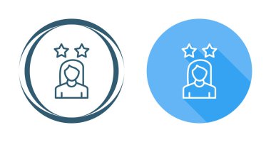 Kadın avatar simgeleri, vektör illüstrasyonu basit tasarım