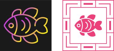 Balık ikonu seti. balık vektör çizimi beyaz arkaplanda izole edildi 