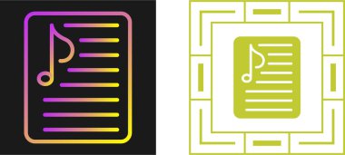 Müzik notaları olan belge. vektör illüstrasyonu