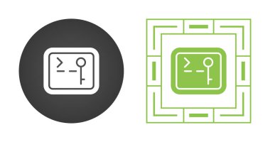 SSH Erişim Web simgesi vektör çizimi