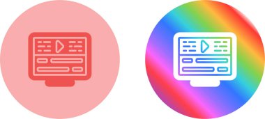 Bilgisayar simgesi. Beyaz arkaplanda vektör illüstrasyonu 