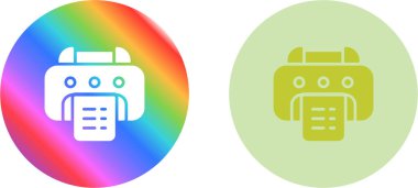 Yazıcı simgesi beyaz arkaplanda izole edildi