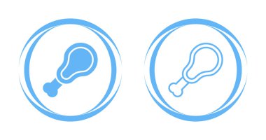 Tavuk budu simgeleri beyaz arkaplanda izole edildi.