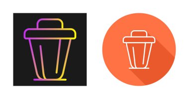 Çöp kutusu simgesinin vektör illüstrasyonu